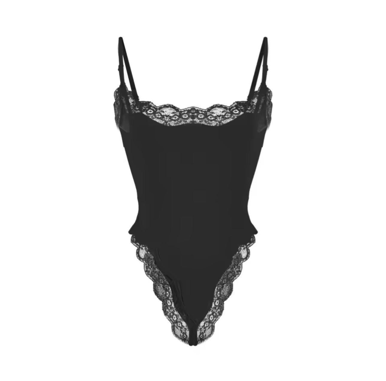BLACK LACE BODYSUIT