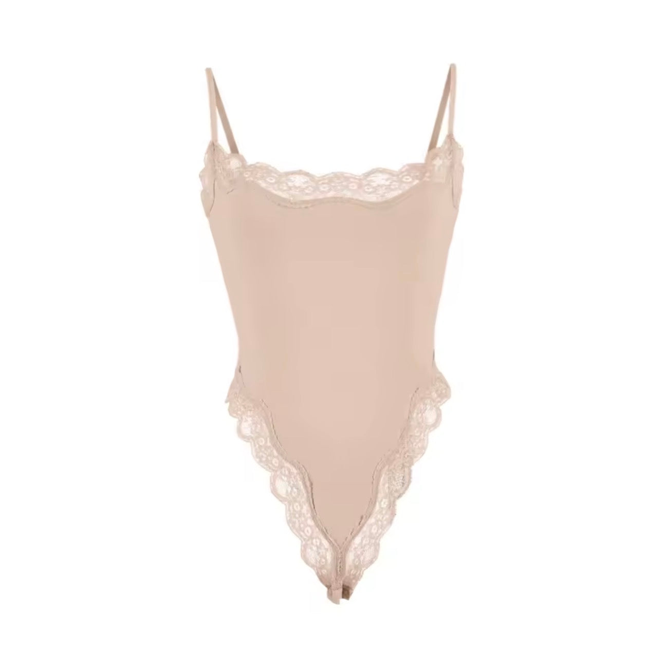 BEIGE LACE BODYSUIT
